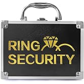 COSLANLEE Wedding Ring Security Box for Young Boys, Portable Buckle Closured Security Briefcase with Padded Pillow Lining, Ring Bearer Gifts for Ceremony Proposal 7.9 x 5.5 x 3.5 inch