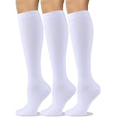 COTTON DAY Women's Soft Combed Cotton Knee High Socks Seamless Toe 3 Pack | Nature, Soft, Breathable, Combed Cotton Oeko-Tex Standard 100 Certified, Seamless Toe, Latex Free, Reinforced Heel and Toe