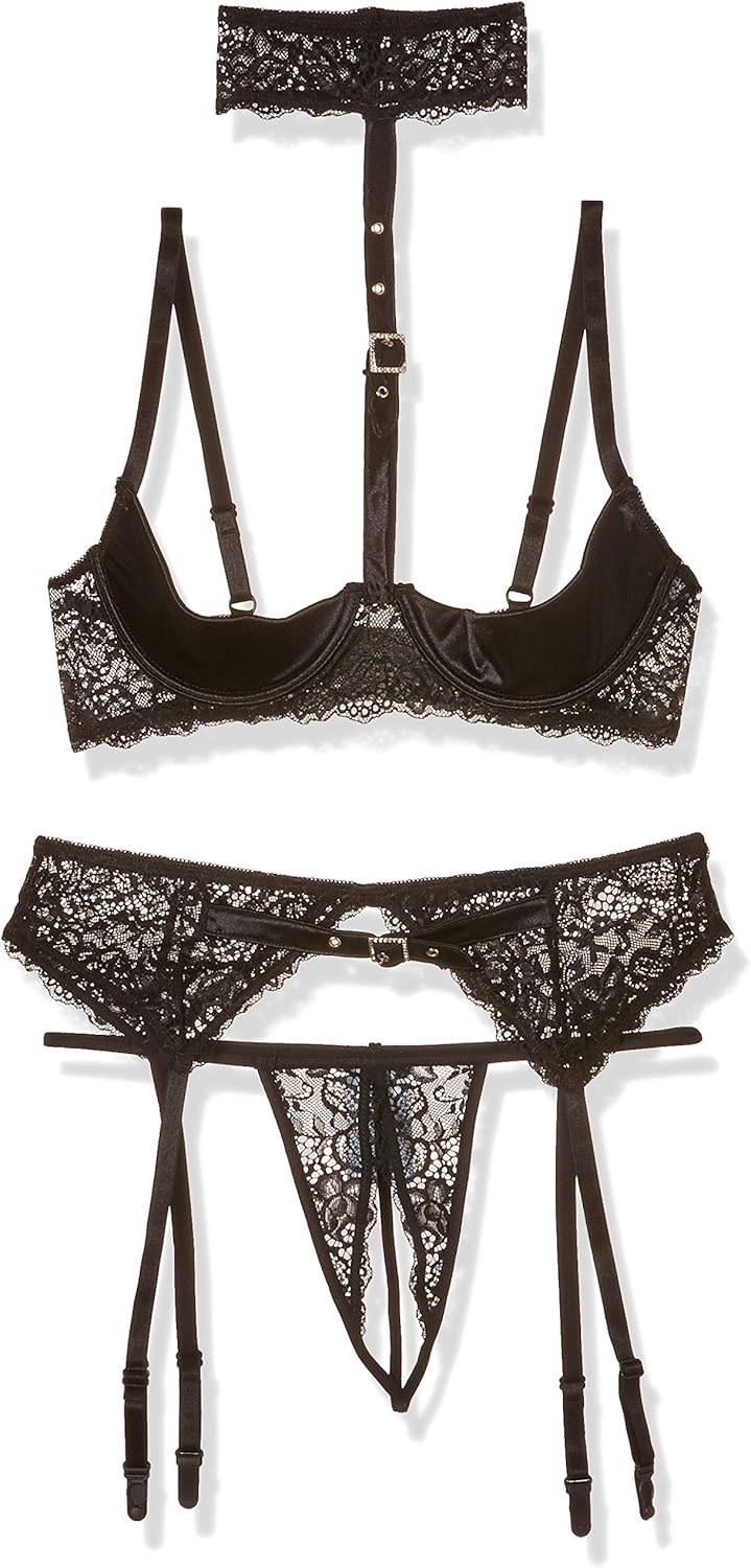 Orion Women's Juego Sujetador De Estante 85 B/L Shelf Bra Set, Black (Black Black), (Size Large), 85B/L