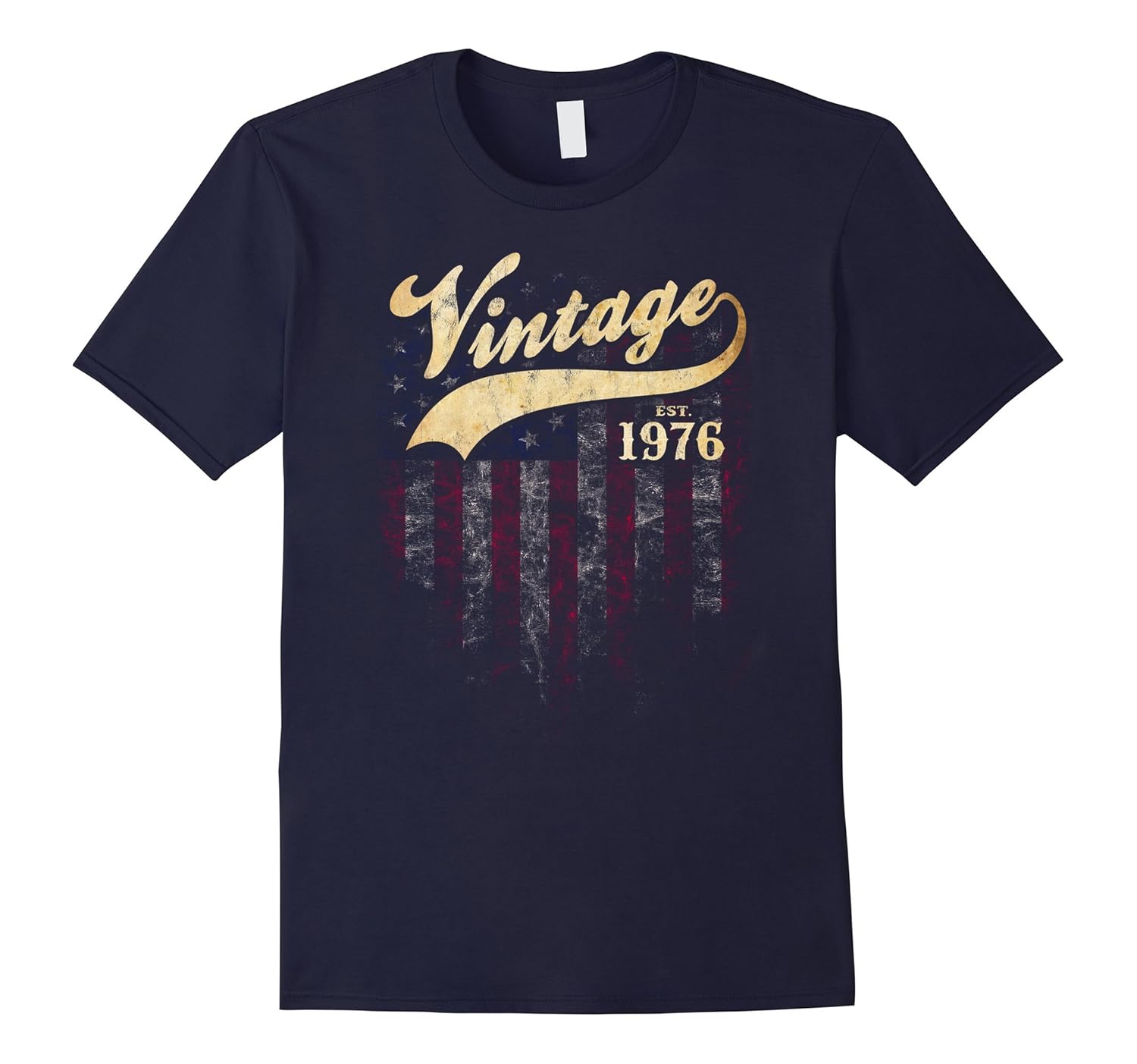 Vintage Made In 1976 T-Shirt American Flag 41st Birthday-ANZ