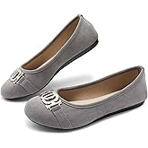 YEOGOR Women's Ballet Shoes Comfortable Slip on Round Toe Flat Casual Shoes for Walking, Driving, Dressy