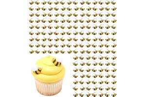 Lucks Dec-Ons Decorations Molded Sugar/Cup-Cake Topper, Bumble Bees Assortment, 1 Inch, 176 Count
