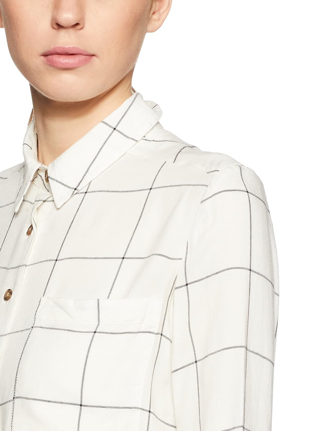 marks & spencer women's checkered regular fit shirt