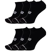 New Balance unisex-adults Performance Cushioned No Show Socks - 6 & 12 Pairs - Moisture Wicking