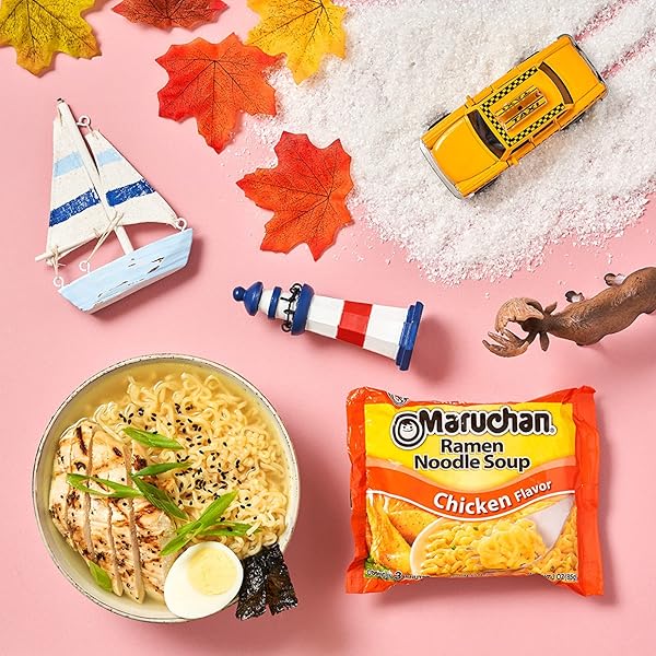 MARUCHAN RAMEN NOODLE SOUP VARIETY, 7 FLAVORS, 3 OUNCE SINGLE SERVINGS