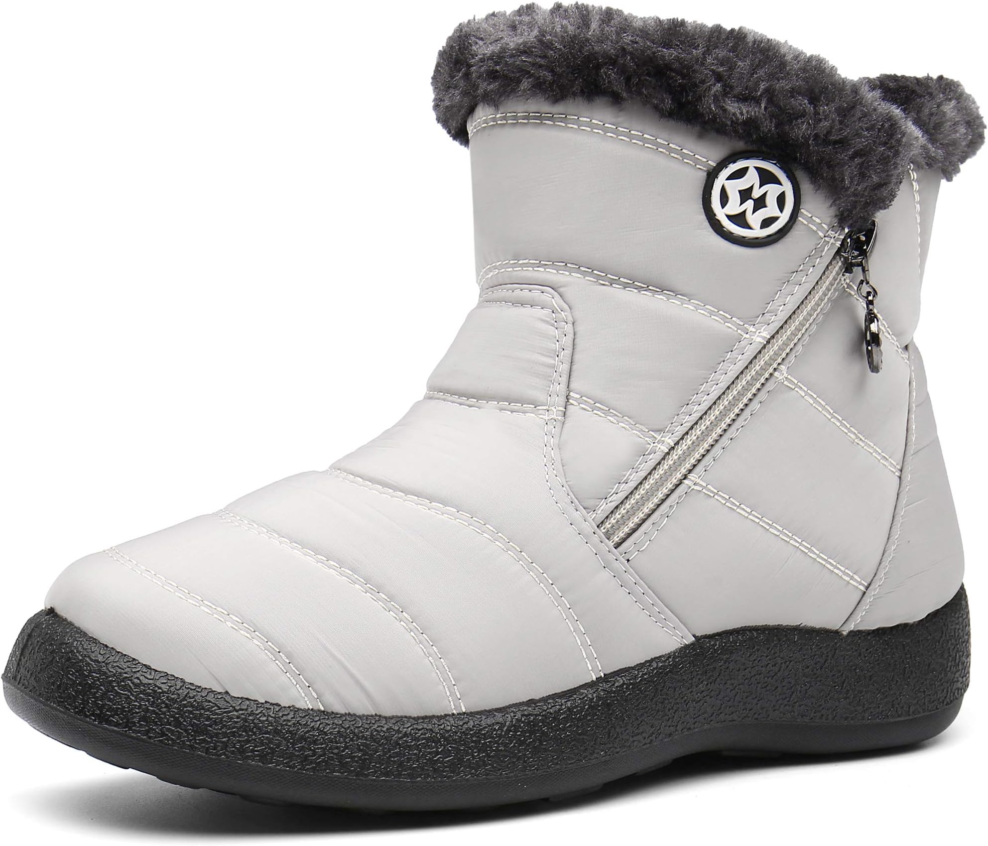 Gaatpot Women Winter Warm Snow Boots Ladies Slip On Water-Resistant Outdoor Fur Lined Ankle Booties Shoes Size 3-9