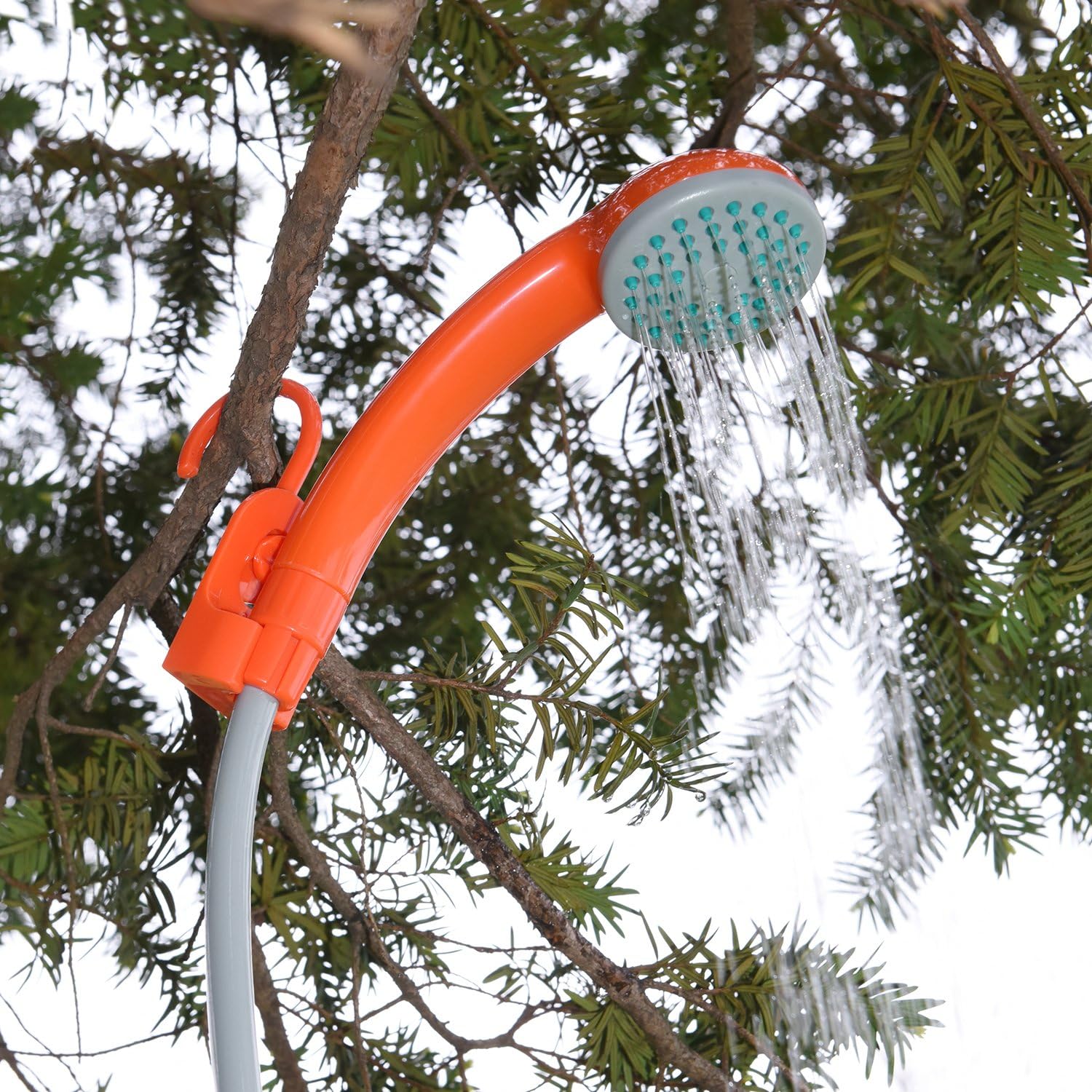 Ivation Portable Outdoor Shower, Battery Powered - Compact Handheld Rechargeable Camping Showerhead - Pumps Water from Bucket Into Steady, Gentle Shower Stream : Sports & Outdoors