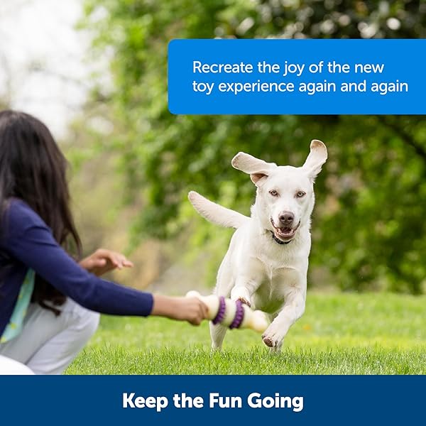 PETSAFE® NATURAL RAWHIDE TREAT RING REFILLS, SIZE C, PEANUT BUTTER FLAVOR, REPLACEMENT TREATS BUSY BUDDY TREAT RING HOLDING TOYS