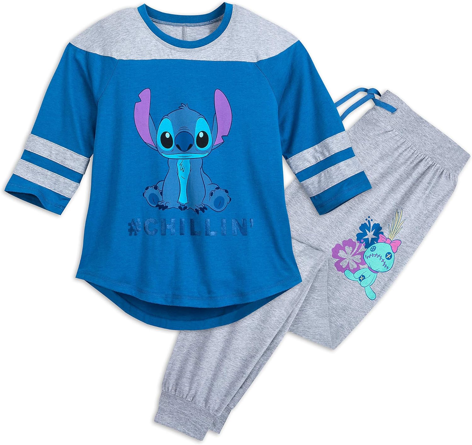 Disney Stitch Pajama Set for Women Size Ladies 2XL Multi