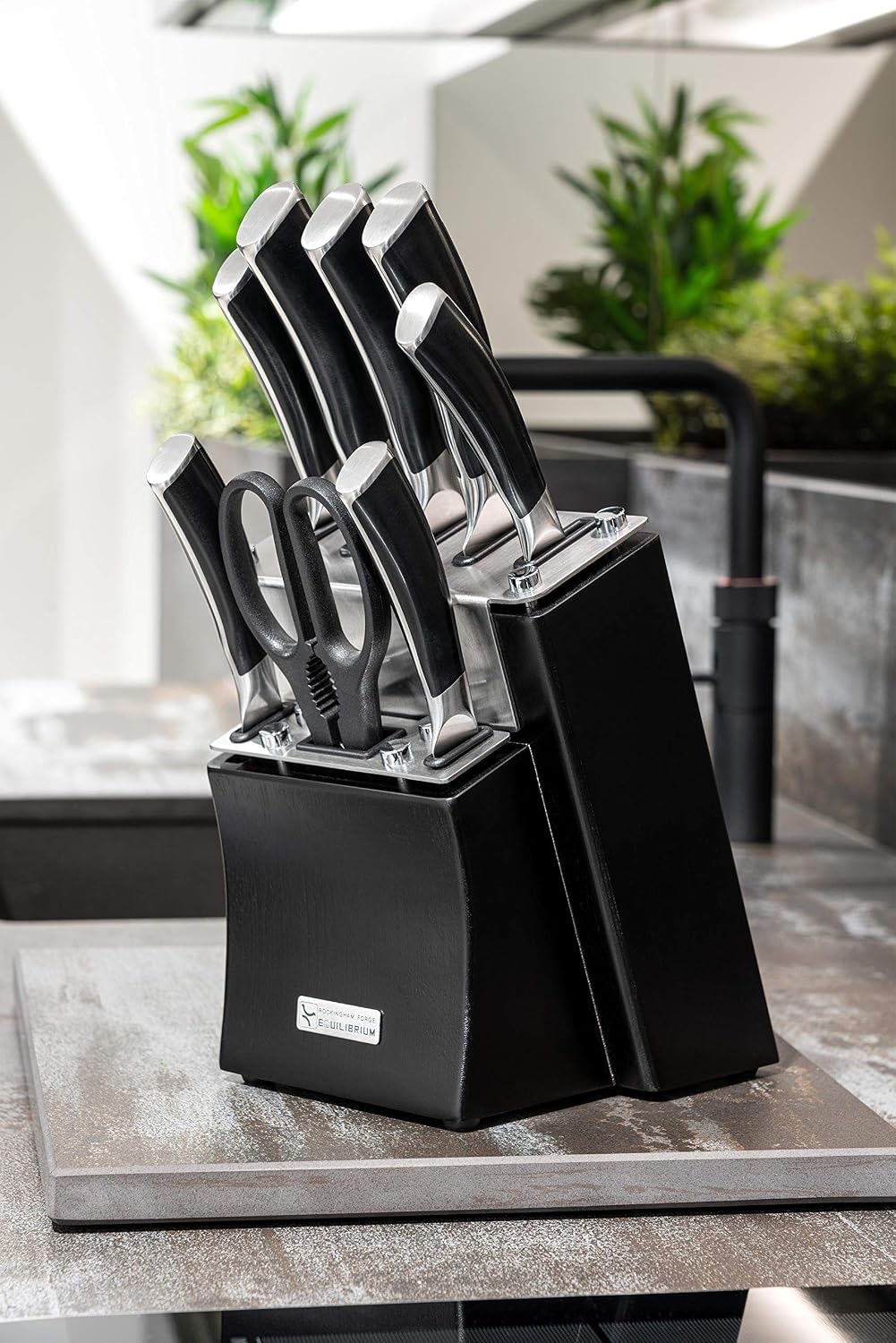 Rockingham Forge Equilibrium 9-Piece Kitchen Knife Block Set, Professional Stainless Steel Chefs Knives Selection - Image 3