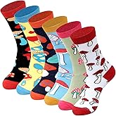 Toulite 6 Pairs Funny Mushroom Socks for Women Novelty Casual Cute Sock Christmas Groovy Gifts for Mushroom Lover