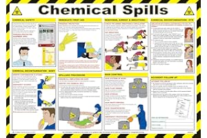 Safety First Aid Group A608T Chemicals Spills Poster, 59 x 42 cm