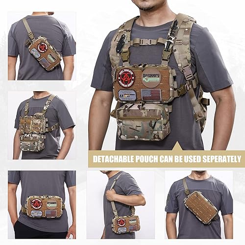 ATZB Tactical Chest Rig 1000D Laser MOLLE Military Chest Bag