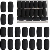 AKSONMN 18 Pack Foam Mic Covers for Wireless Laval.operations Microphones - 1.4" Ball-Type Windscreen for Clear Audio, Fits Podcasting, Vlogging, Interviews