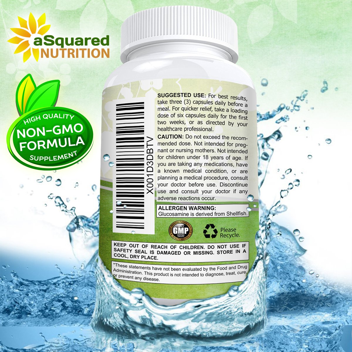 Glucosamine Chondroitin Turmeric MSM Boswellia 120 Capsules Joint