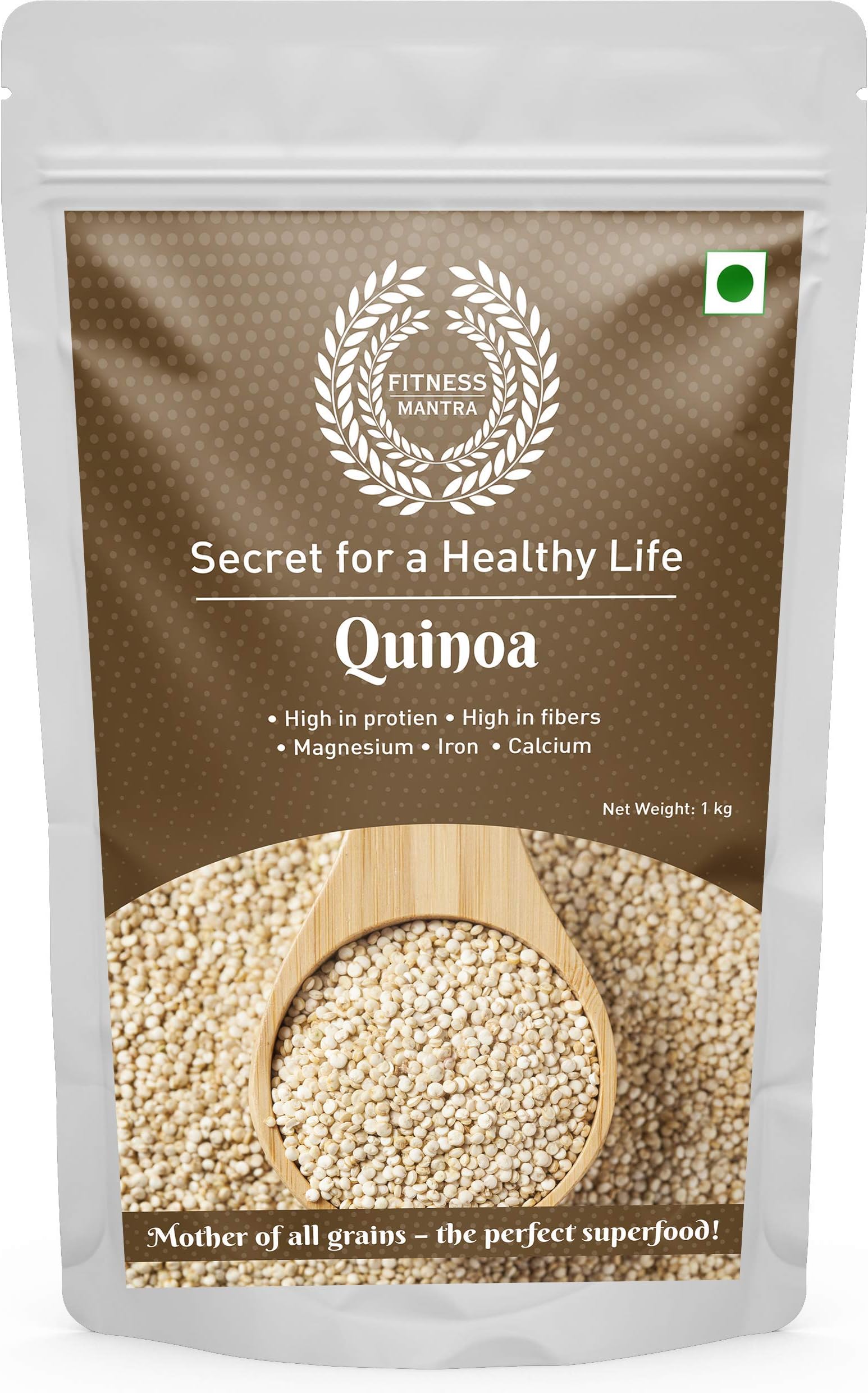 Fitness Mantra White Quinoa Seeds Pouch, 450 g
