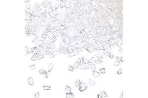 TWINKLING High Luster Crushed Glass, Broken Glass, Glass Gems Chips for DIY Resin Art Epoxy Crafts, Nail Art, Geode Painting,