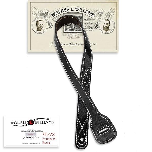 Amazon.com: Walker & Williams XL-72 Dark Brown Guitar Strap
