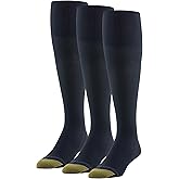 GOLDTOE Men's Metropolitan Over-The-Calf Dress Socks, 3-Pairs