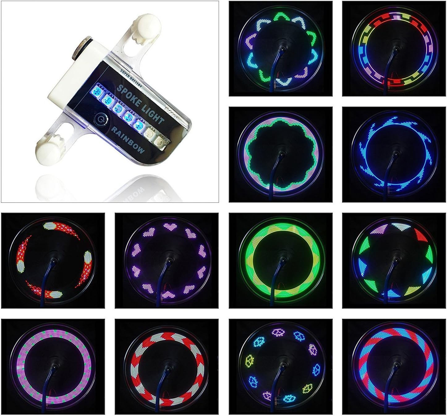rainbow bike lights