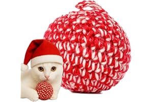 JAYU PET Red Cat Ball [W/O Bell Version] - Handmade Silvervine Cat Toy with Catnip, Interactive Matatabi Ball for Indoor Cats & Kittens, Feline Play Toy & Gift (2.7 inch)