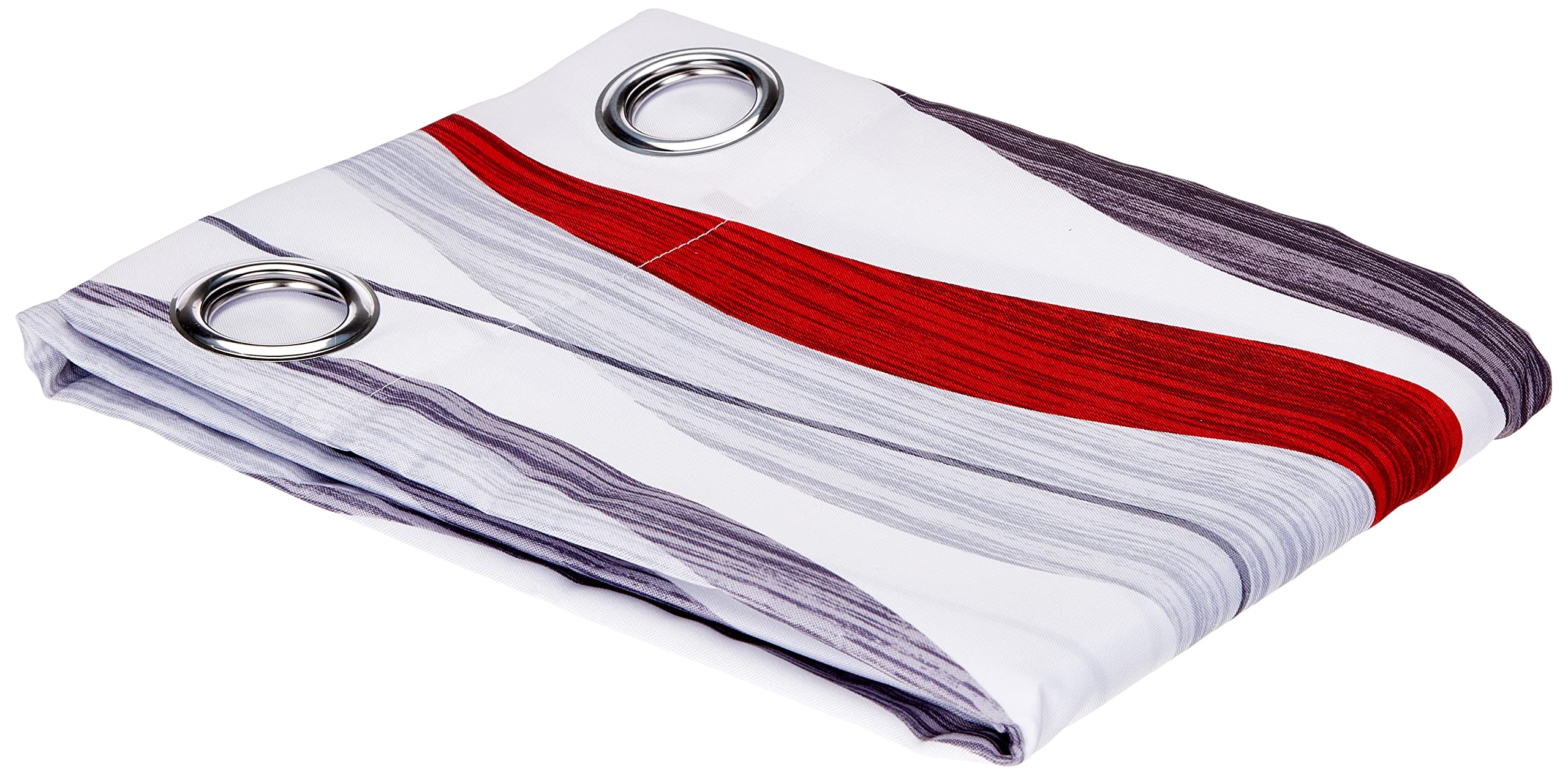 Douceur d'Intérieur Curtain with Eyelets 140 x 260 cm Polyester Wave Print Red