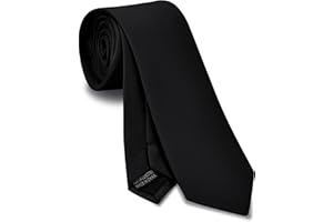 Branduce 2.4"（6cm） Solid Pure Color Skinny Tie Plain Slim Necktie for Men