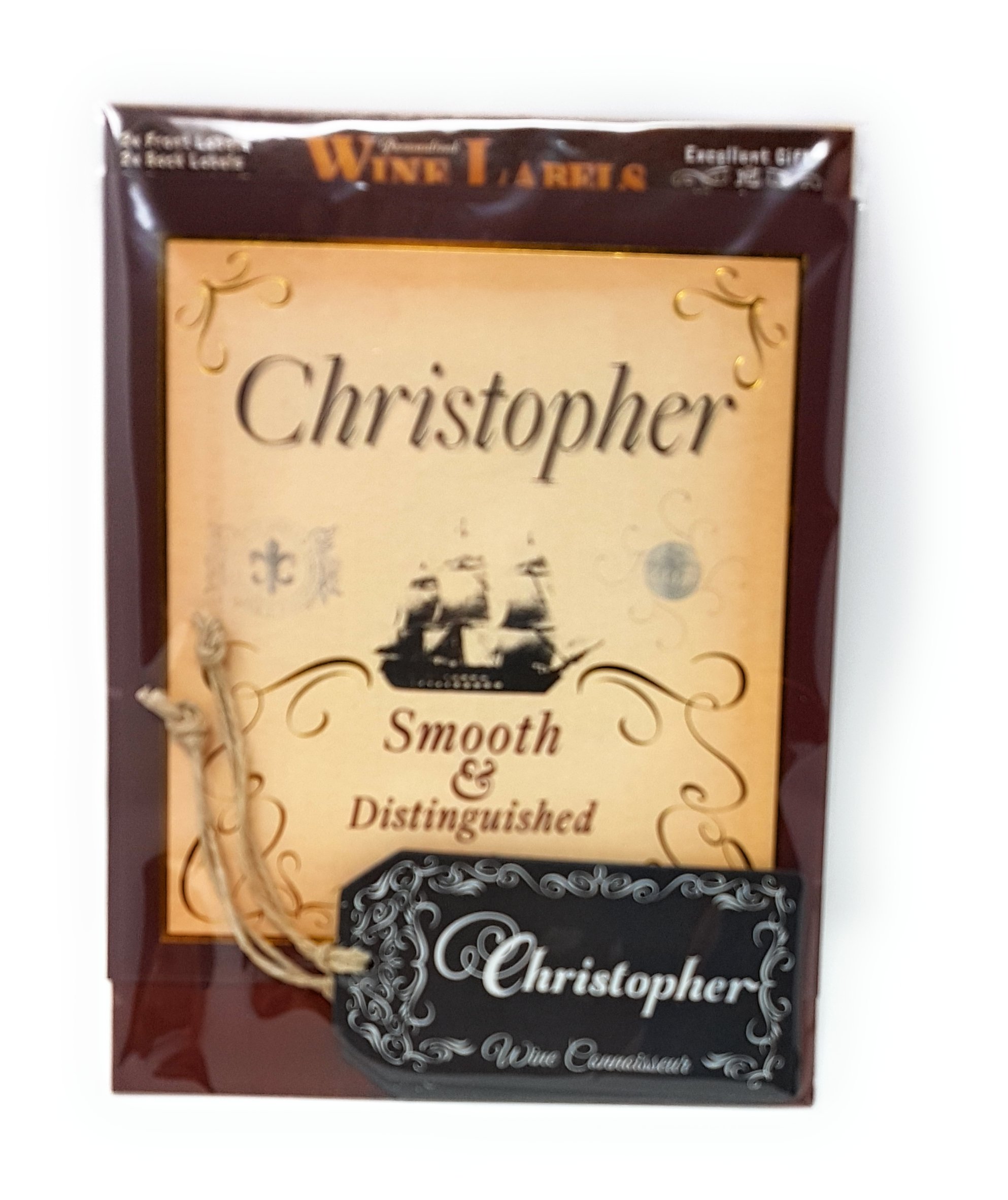 Mulberry Studios Personalised Wine Label Christopher WL034