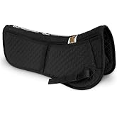 ECP Equine Comfort Products Adjustable Shock Absorbing Memory Foam Half Saddle Pad, Injury Prevention &amp; Pressure Relief, Customizable Fit, Breathable for All Riding Styles