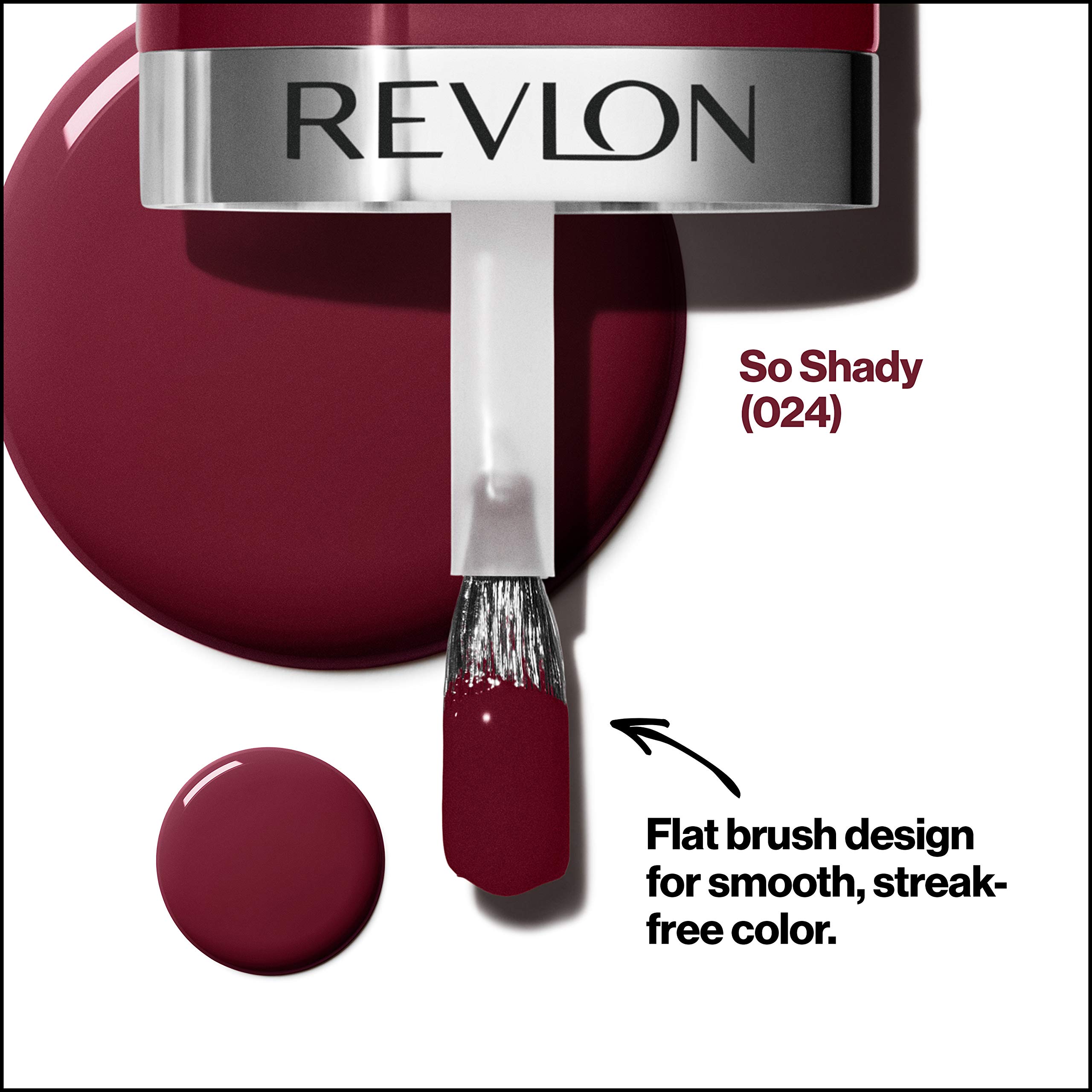 REVLON Ultra HD Snap Nail Color, Natural Rich Glossy Polish, 100% Vegan Formula, No Base or Top Coat Needed, 024 So Shady, 0.27 fl oz