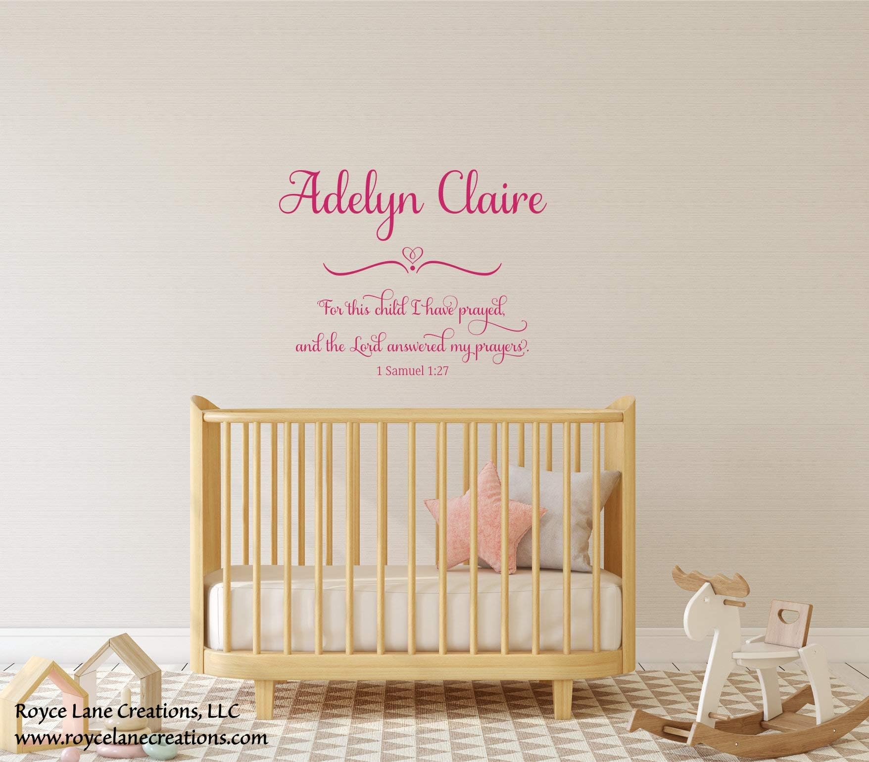 for This Child I Have Prayed Wall Decal 1 Samuel 1 27 Decal Name Nursery Decal Bible Verse Nursery Decal Bible Verse Nursery Wall Art