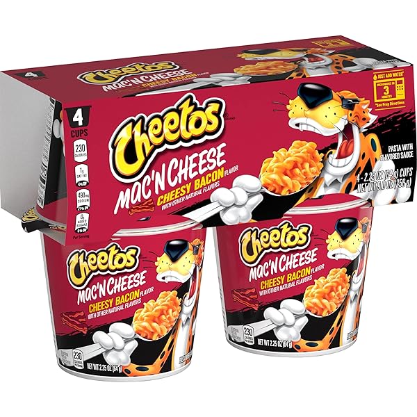 CHEETOS MAC & CHEESE CUPS, CHEESY BACON, (4...