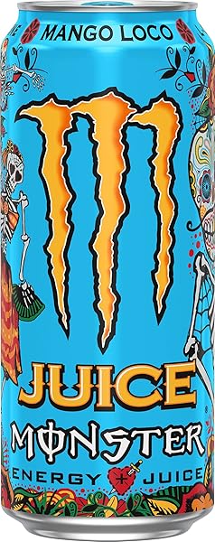 MONSTER ENERGY JUICE MONSTER MANGO LOCO, ENERGY + JUICE, ENERGY DRINK, 16 OUNCE (PACK OF 15)