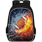TILYTADLY School Backpack for Boys - American Football Boys Backpack for Kids Children Teens Elementary Middle School - Students Bag for Ages 6-18,17″Bookbag Multifunctional Large Capacity