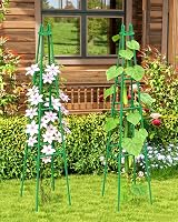 MYMULIKE Garden Trellis 165cm Obelisk Plant Support Tower for Climbing Vines view 2