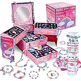 FUNSENLY 2000pcs Charm Beads Bracelet Making Kit for Girls, Jewelry Making Kit for Girls 4-6 8-12, Arts and Crafts Toys for Kids Age 4-8 8-12