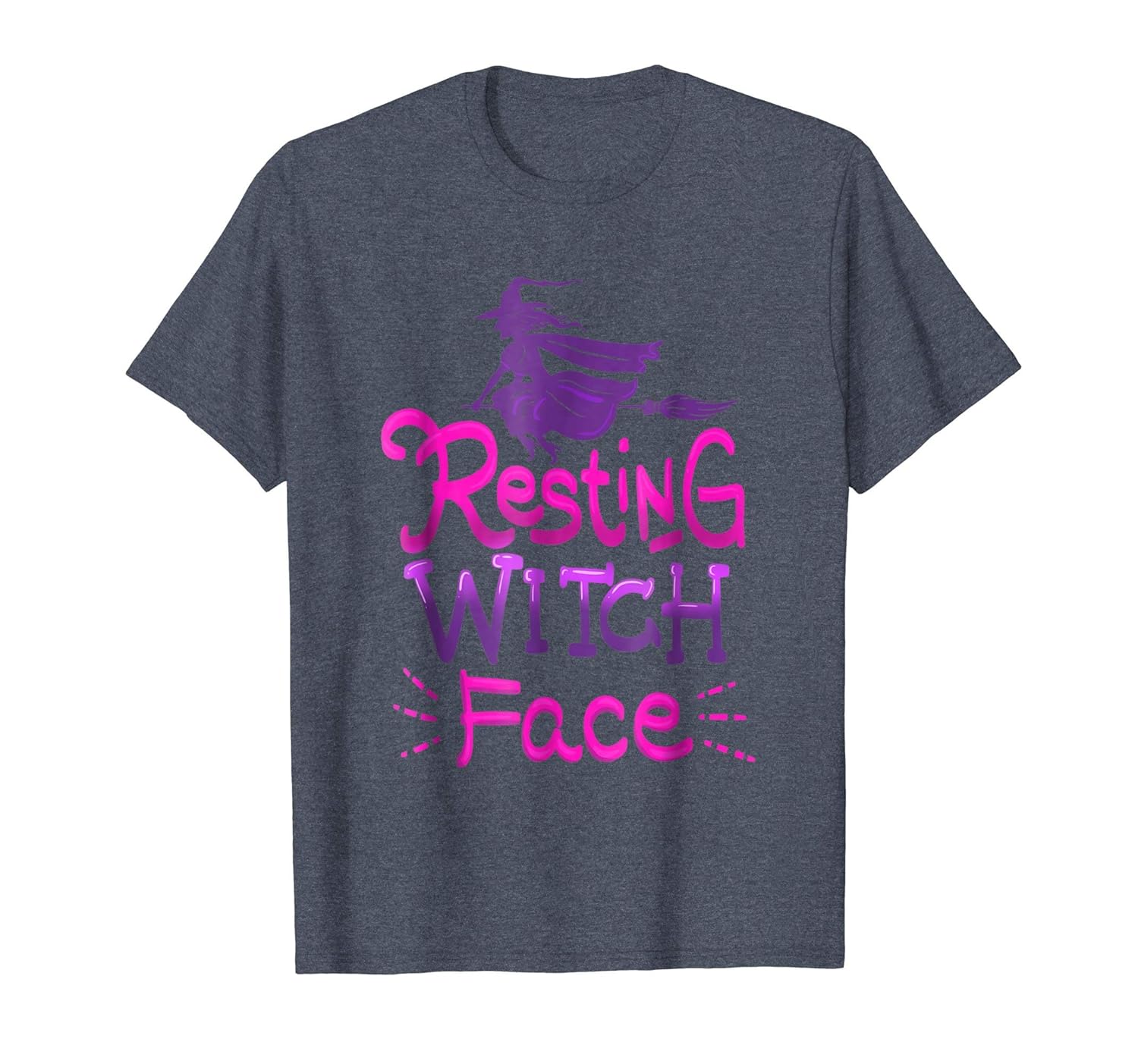 Resting Witch Face Shirt Funny Halloween Broom stick-ANZ