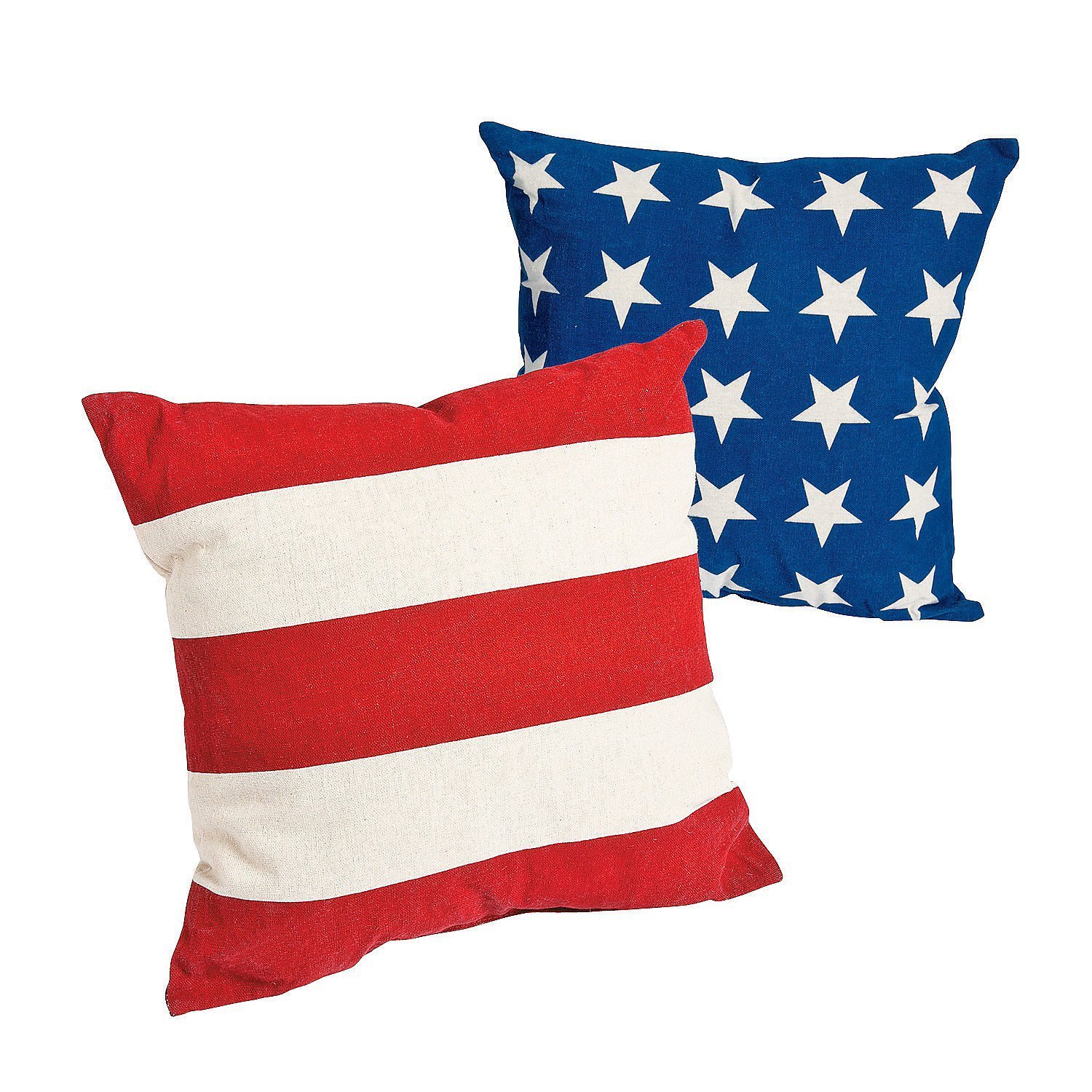 Patriotic American Flag Outdoor Pillows Set of 2 Fourth of July and