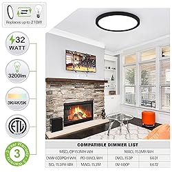 hykolity 18 Inch LED Round Flat Panel