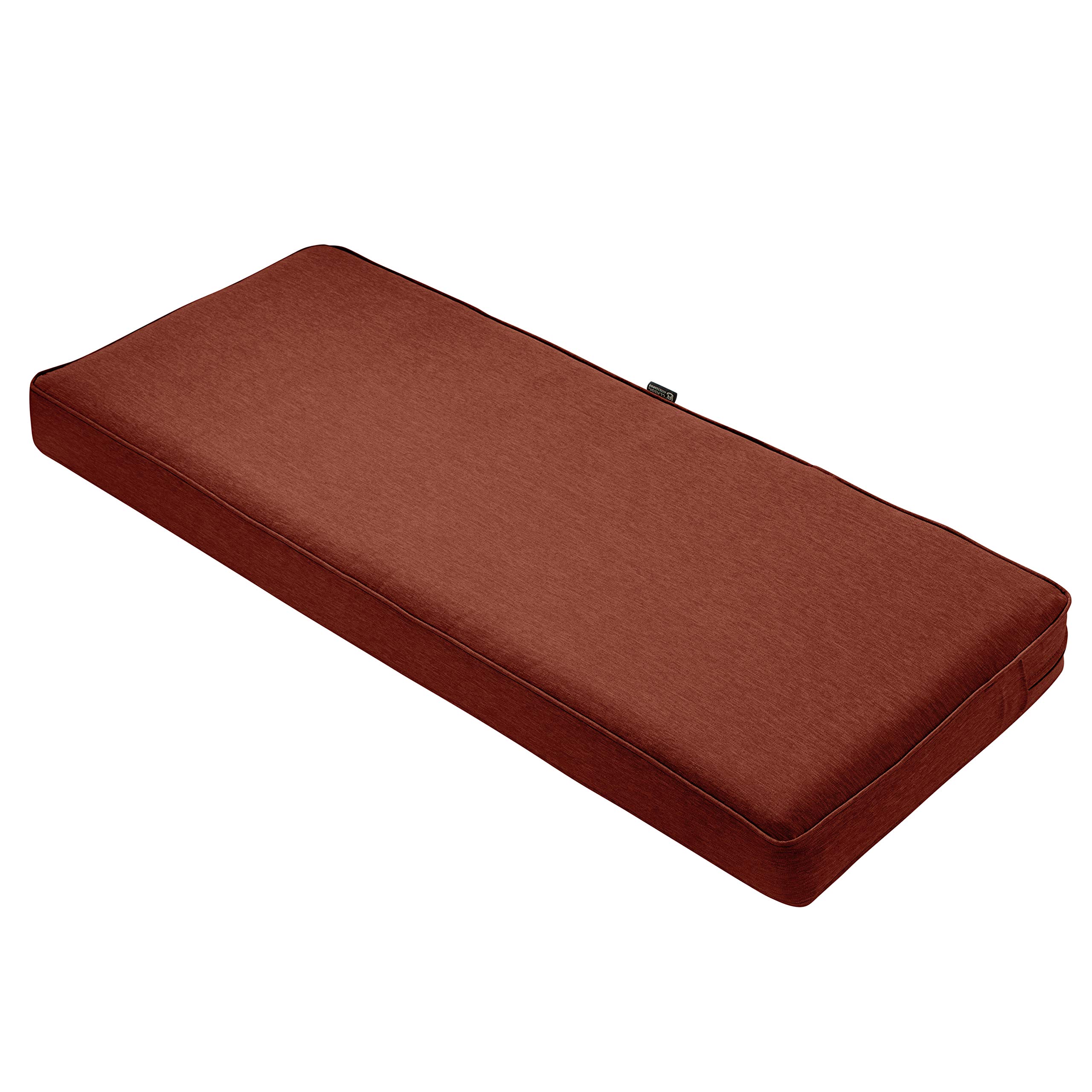 Classic Accessories Montlake FadeSafe Water-Repellent 48 x 18 x 3 Inch Outdoor Bench Cushion, Heather Henna Image