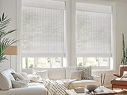 LazBlinds Cordless Bamboo Roman Shades, Light