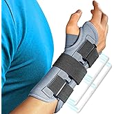 FEATOL Wrist Brace Splint Carpal Tunnel for Women Men, Night Wrist Sleep Support Brace, Right Hand, Small/Medium, Pain Relief for Sprain, Arthritis, Tendonitis