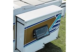 YESCAMP RV Slide Topper Awning Slide Out Awning Complete Kit Cover Assembly,Modular Slideout Awning Protection for RVs,5th Wheels,Travel Trailers White,13'6''(13'1''Fabric)