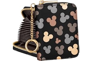 MULAFNXAL Mulafnxzl Credit Card Holder Wallet for Teen Girls Women Cute Cartoon Leather Accordion Wallets for Kids Boys Female Small Multi Rfid CardHolder Purse Cool Aesthetic Print Cartera Zipper,Black Miqi