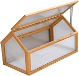 Garden Grow Wooden Outdoor Cold Frame Grow House Polycarbonate Shelter 90x48x50 view 2