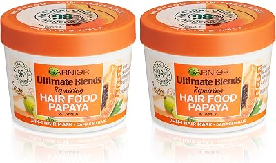 Garnier Ultimate Blends Hair Food Papaya 3-in-1 Damaged Hair Mask 390ml Dual