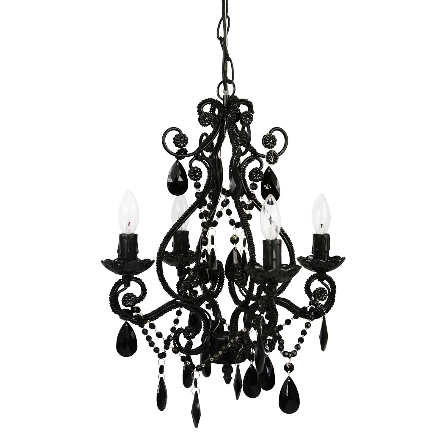 Plug In Black Chandelier