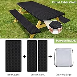 Picnic Table Cover with Bench Covers Camping