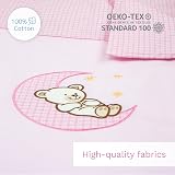 Baby Comfort Moon Pink 2 Piece Bedding Set 80x70 Duvet Cover & Pillowcase 12M+ view 7