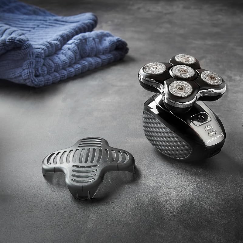 Rasoir électrique [Spécial Tête rasée/chauve] RX5 Ultimate (Ultra Rapide & Facile, 5 têtes rotatives flexibles, Résultat Précis, Utilisation sans Fil 50min,Wet&Dry) Tondeuse XR1501